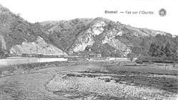 Vue de Bomal s/Ourthe (notez les collines pâturées) - CLIQUEZ POUR AGRANDIR